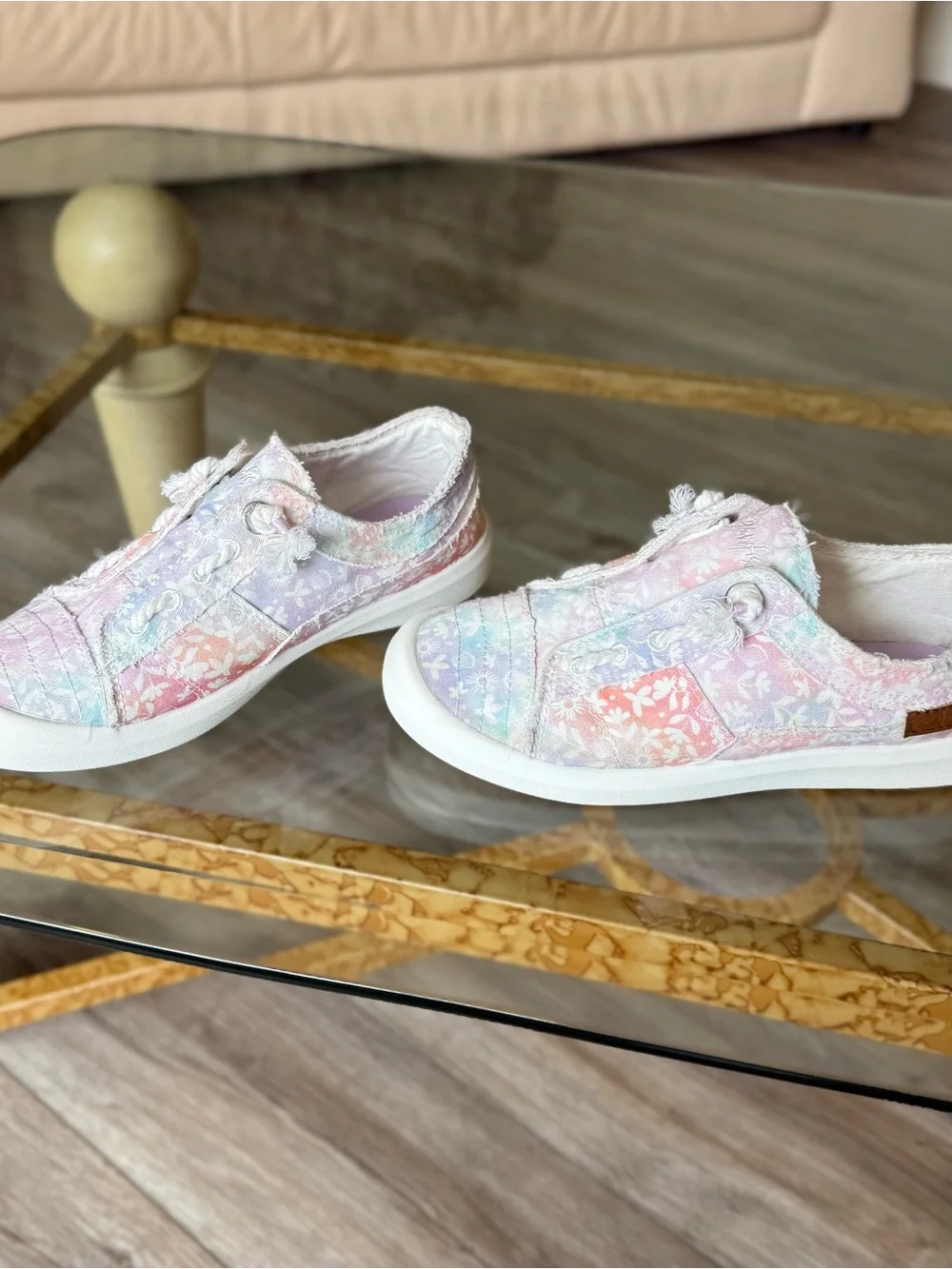 Blowfish Malibu Kids Pastel Floral Slip-On Sneakers - Pink & Lavender